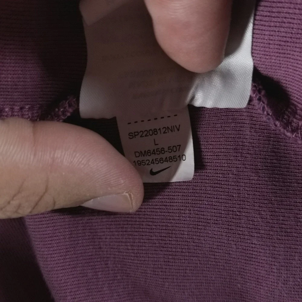Nike‎ Jacket Mens L Purple Tech Fleece Windrunner Full Zip Hooded Zip Pockets